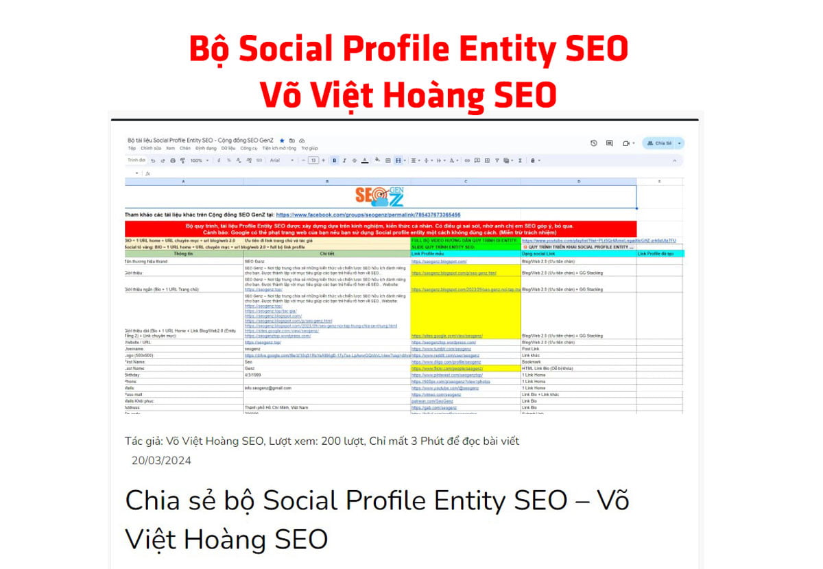 Các Bước Tạo Dựng Social Profile cho Social Entity SEO