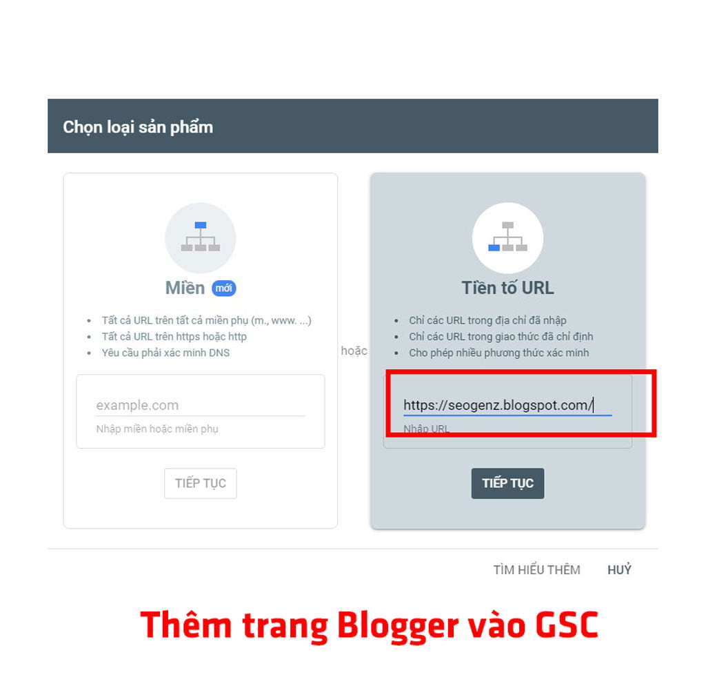 Kết nối Google Search Console (GSC) với website Blogger