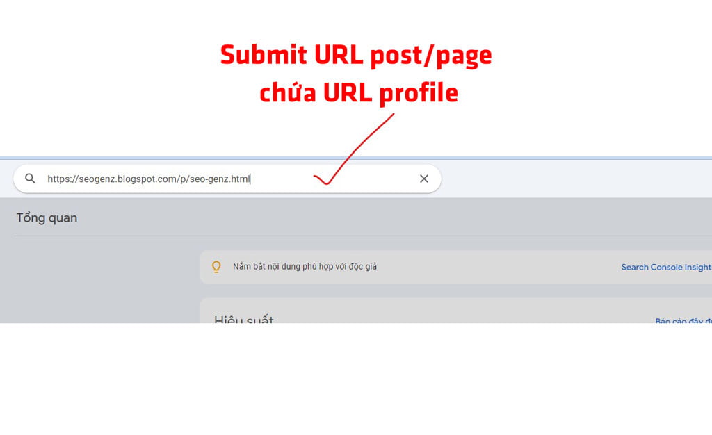 Submit bài viết hoặc page lên GSC