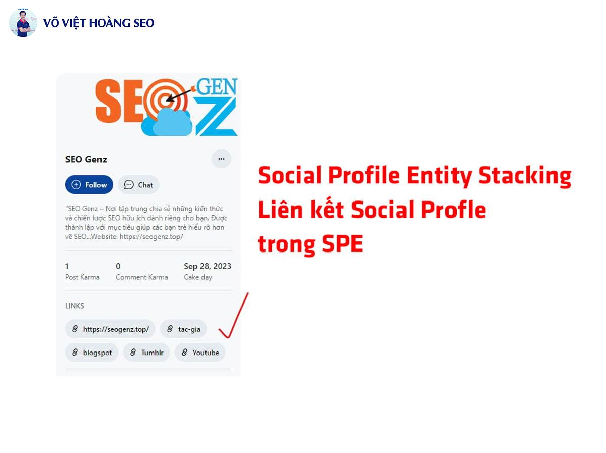 Social Profile Entity Stacking (Liên kết Social Profle) trong SPE