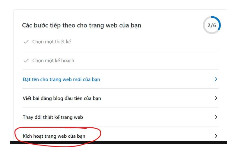 Giờ thì kích hoạt website là xong