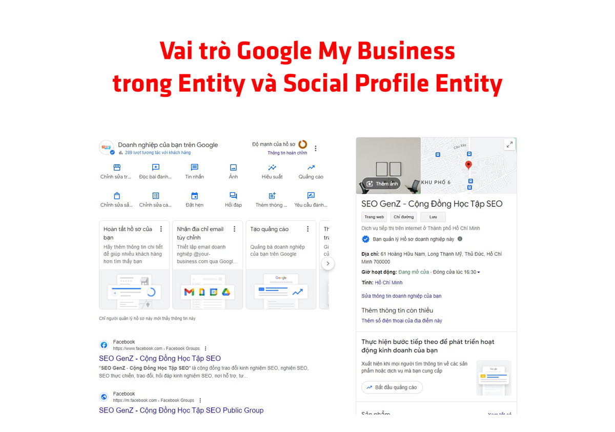 Vai trò Google My Business trong Entity và Social Profile Entity