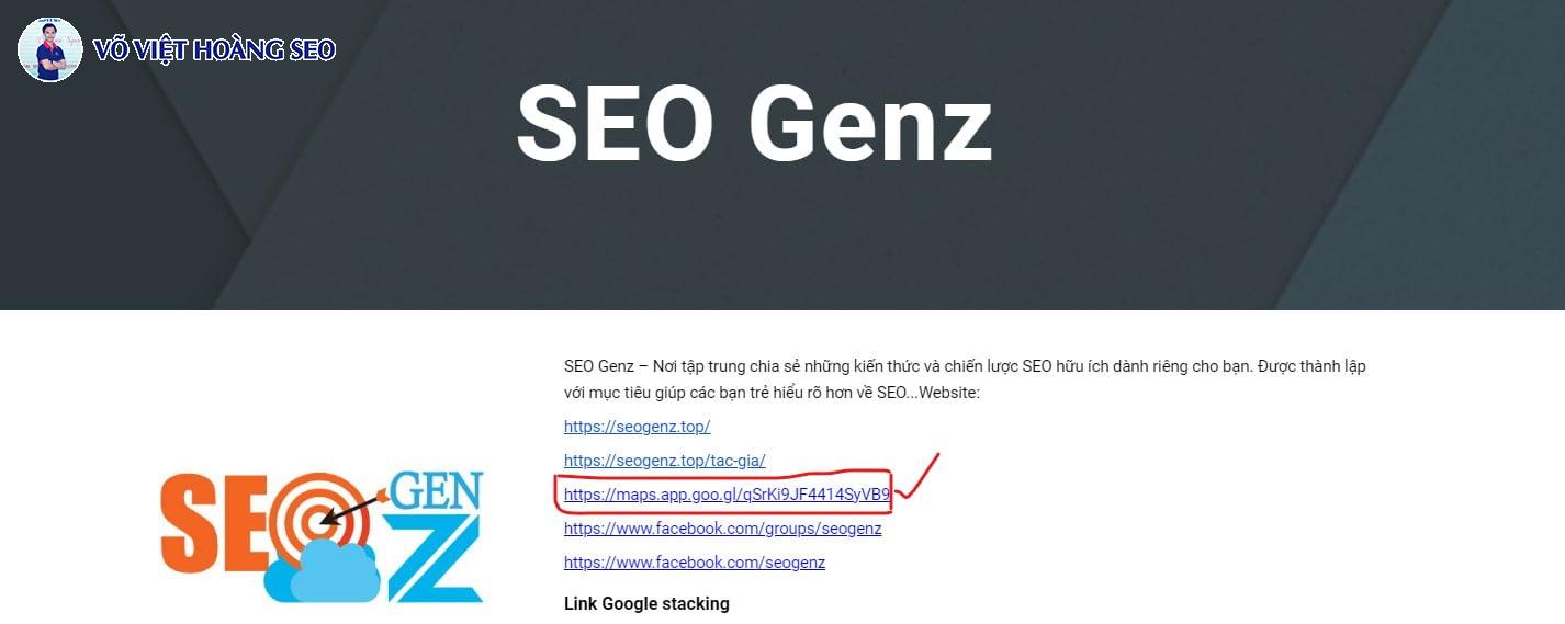Xây dựng liên kết SEO Maps với Social Profile Entity SEO