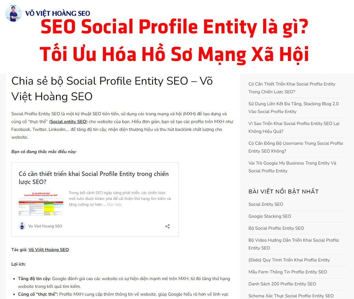 SEO Social Profile Entity là gì? Tối Ưu Hóa Hồ Sơ Mạng Xã Hội