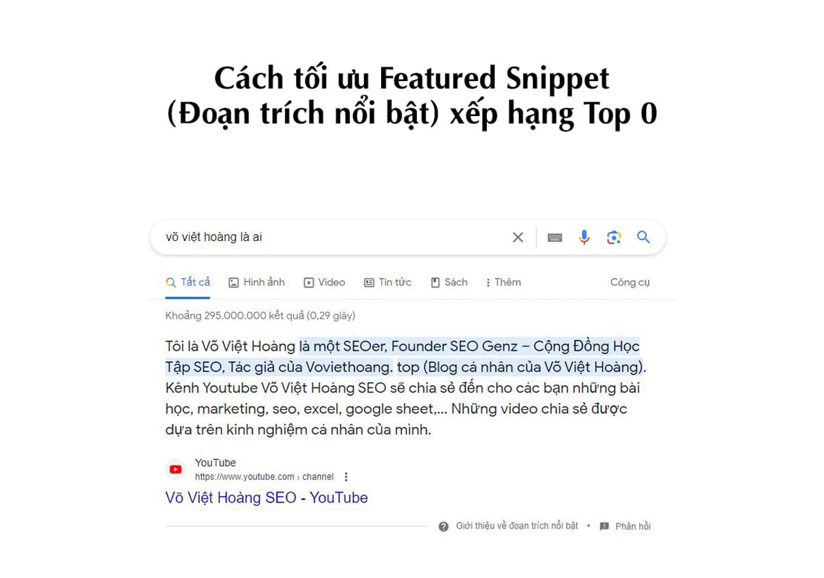 Cách tối ưu Featured Snippet (Đoạn trích nổi bật) xếp hạng Top 0