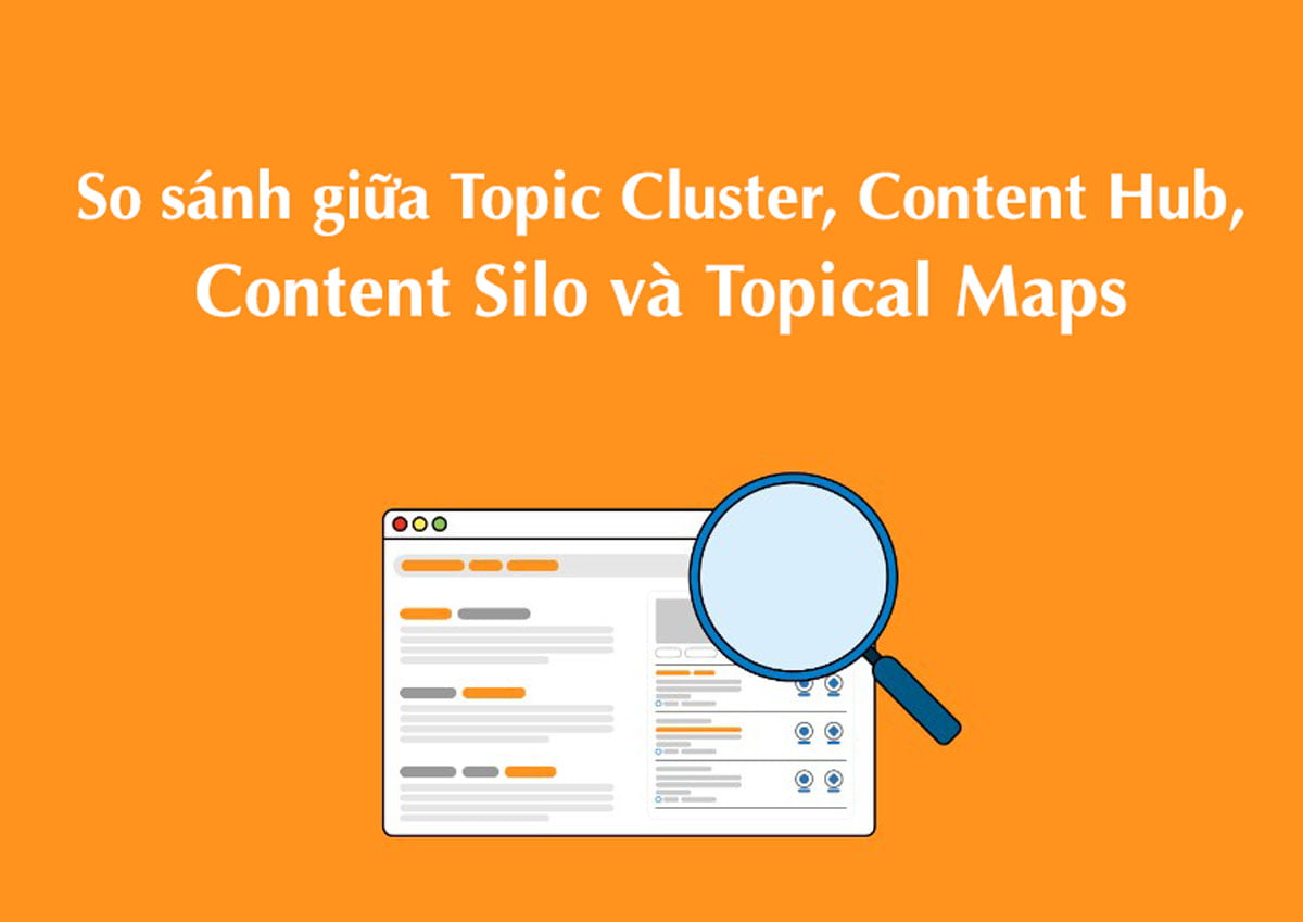 So sánh giữa Topic Cluster, Content Hub, Content Silo và Topical Maps