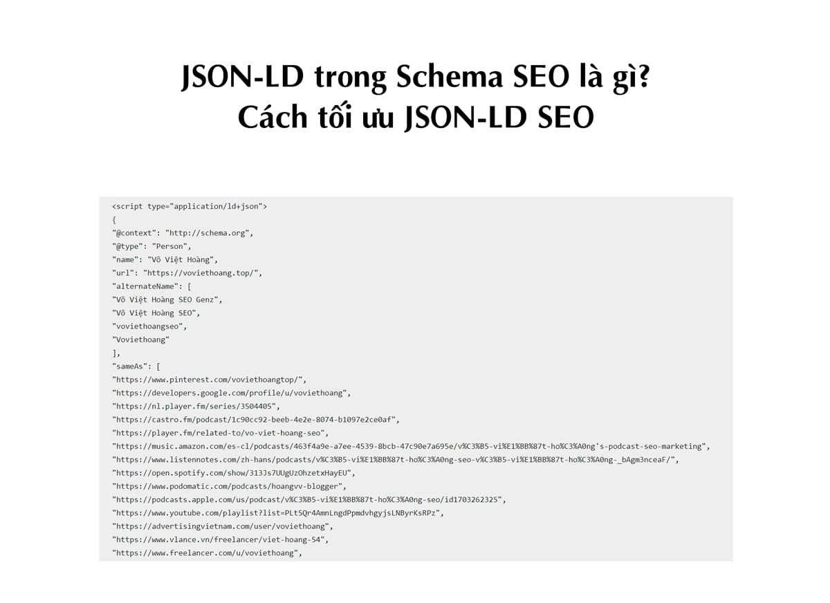 JSON-LD trong Schema SEO là gì? Cách tối ưu JSON-LD SEO