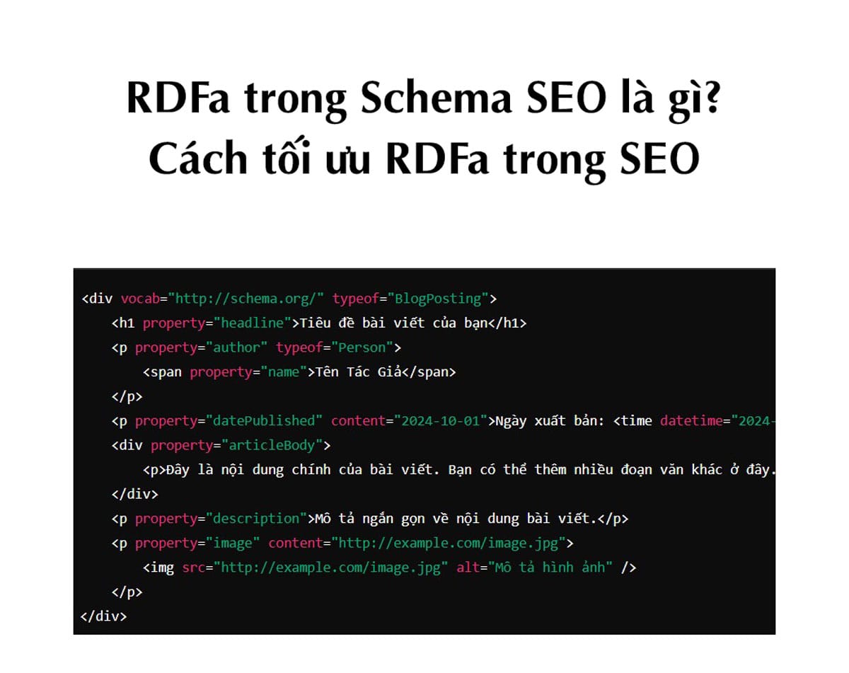 RDFa trong Schema SEO là gì? Cách tối ưu RDFa trong SEO