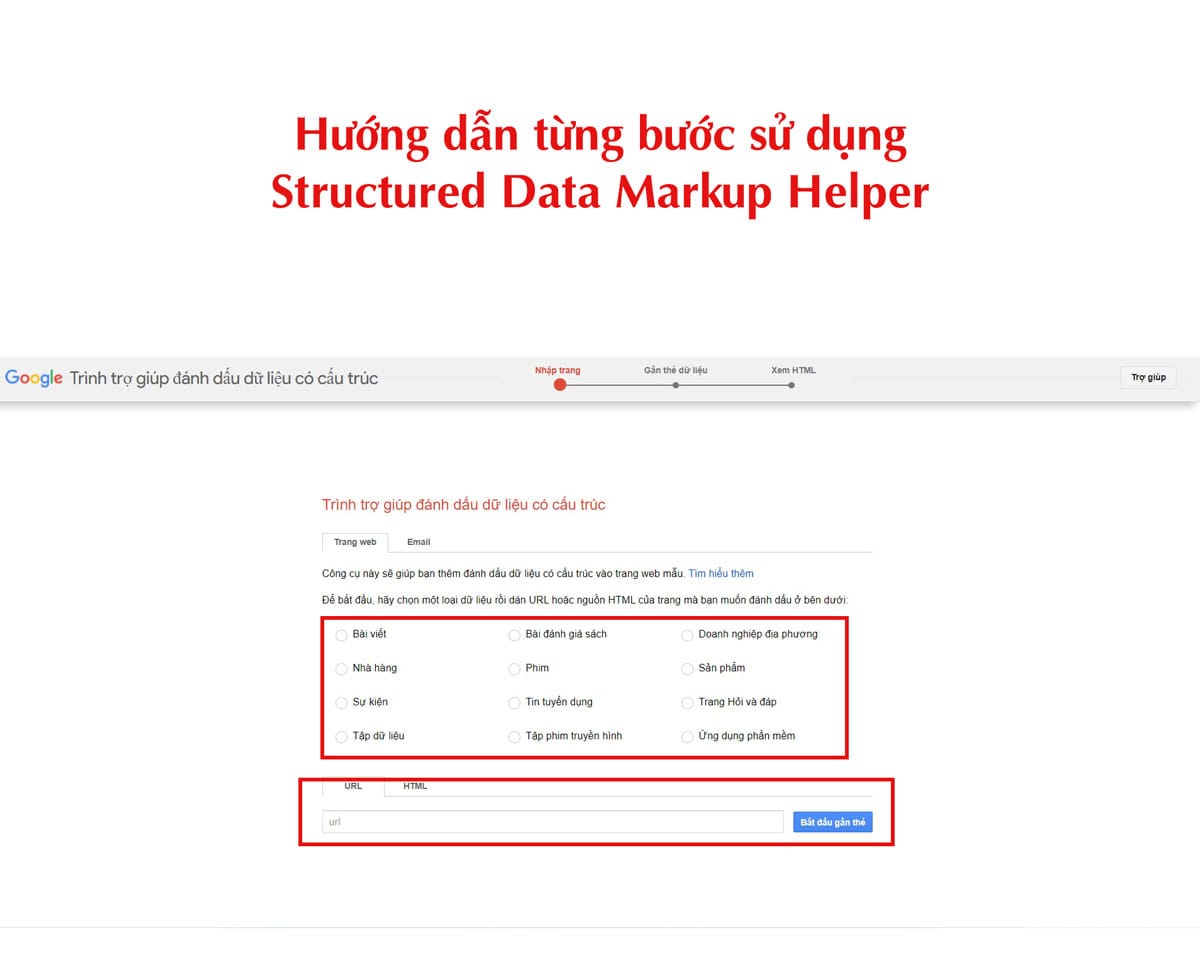 Hướng dẫn từng bước sử dụng Structured Data Markup Helper