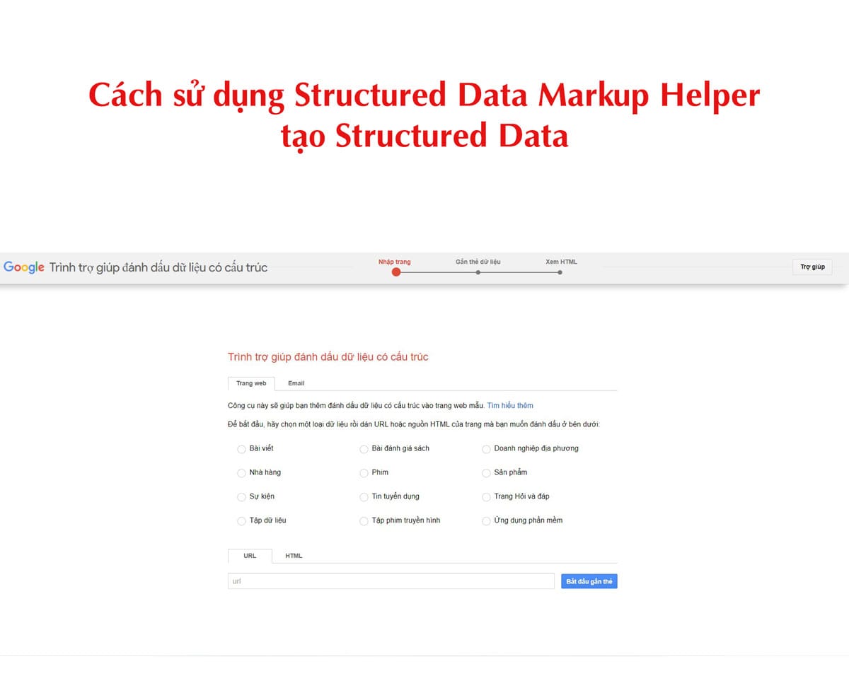 Cách sử dụng Structured Data Markup Helper tạo Structured Data