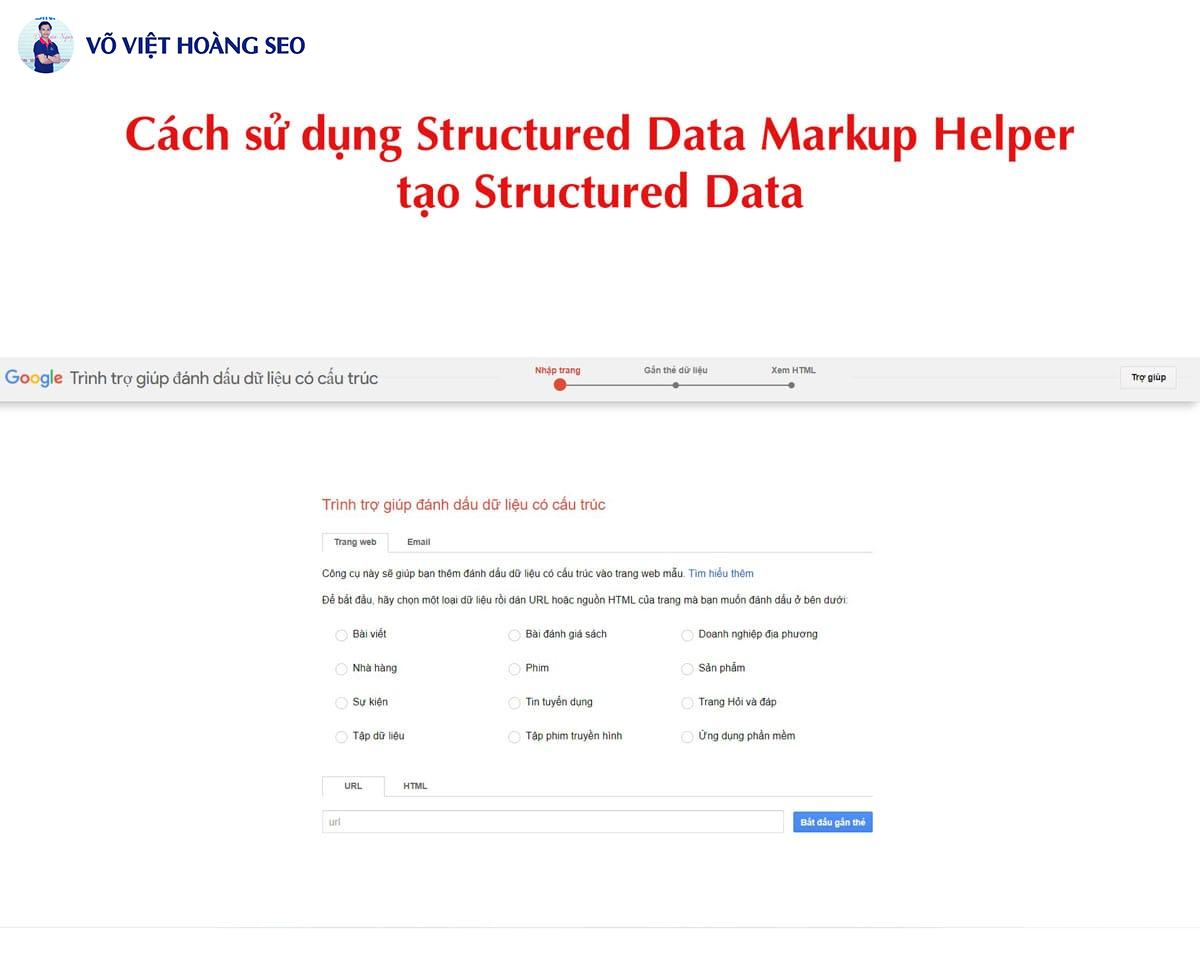 Cách sử dụng Structured Data Markup Helper tạo Structured Data